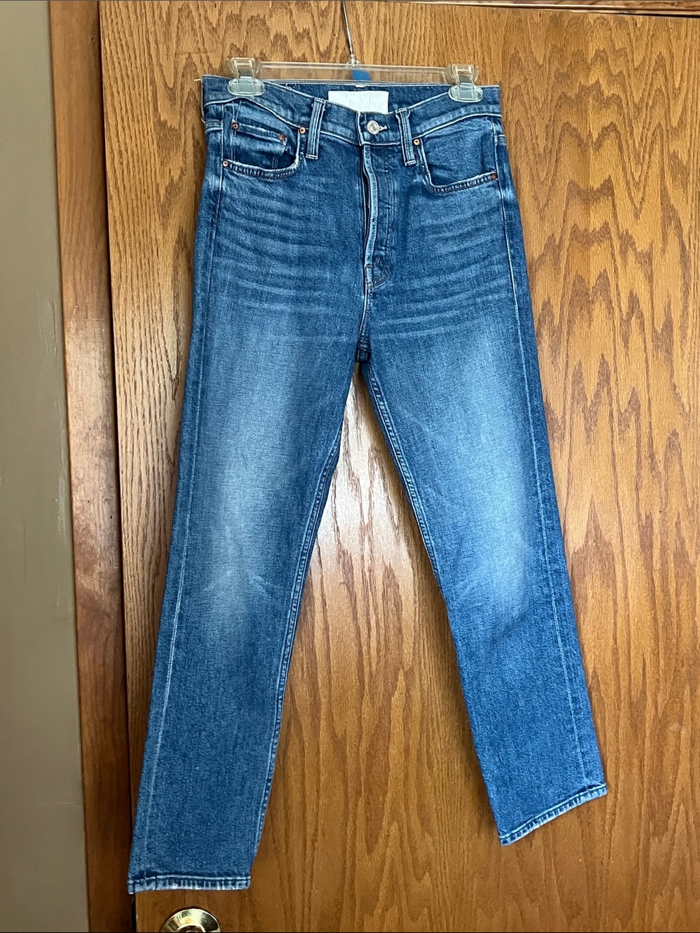Classic Mother Blue Denim Jeans - Versatile Everyday Style